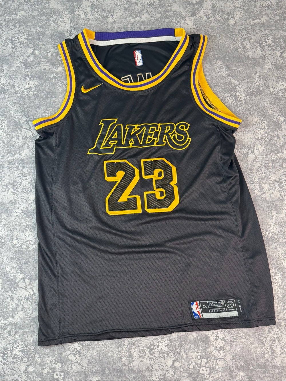 NBA Los Angeles Lakers Black & Gold Lebron James Basketball Jersey